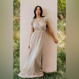 Baltic Born Athena Gold Pleated Maxi. New with tag! Size: XS
